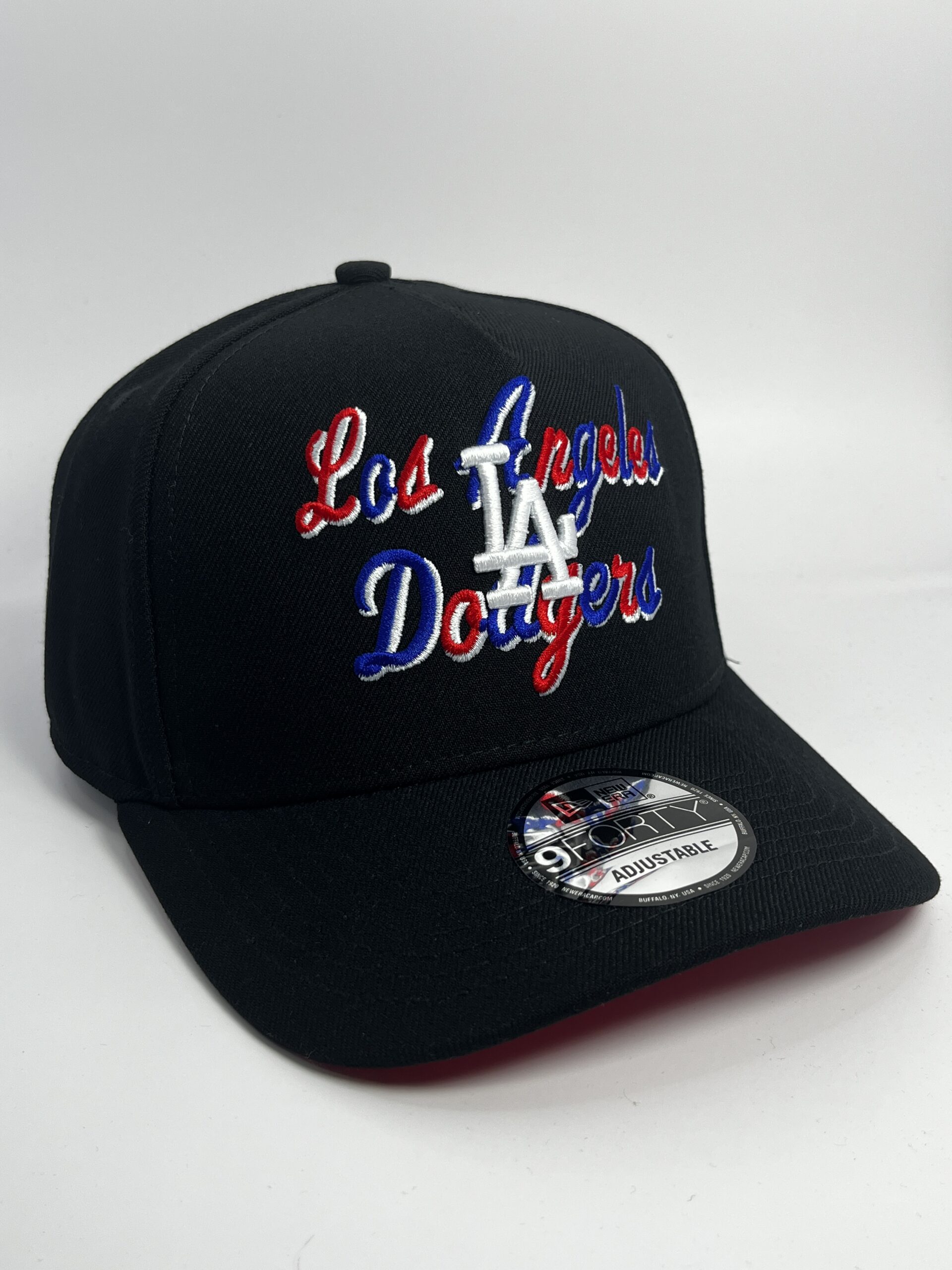 Gorra New Era 9FORTY Los Angeles Dodgers Negra Script LA Ajustable