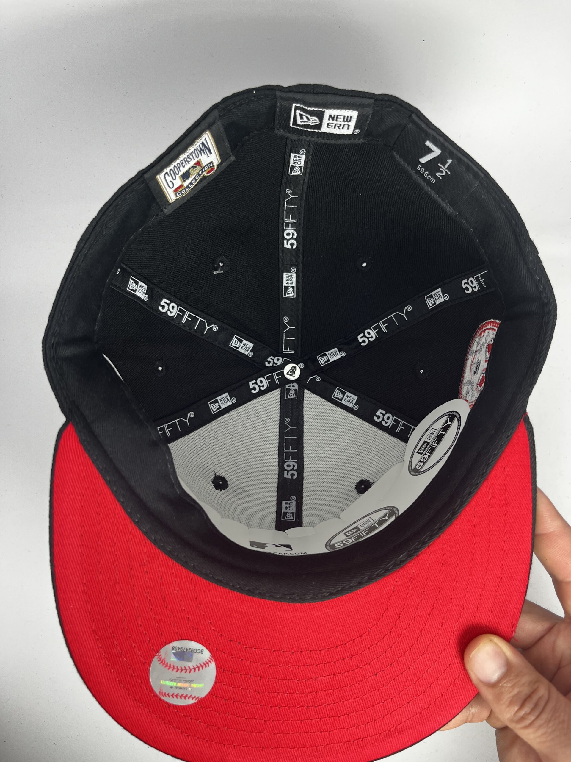 Gorra New Era 59FIFTY Los Angeles Dodgers Negra Roja Calavera Talla 7 1/2 - Image 6