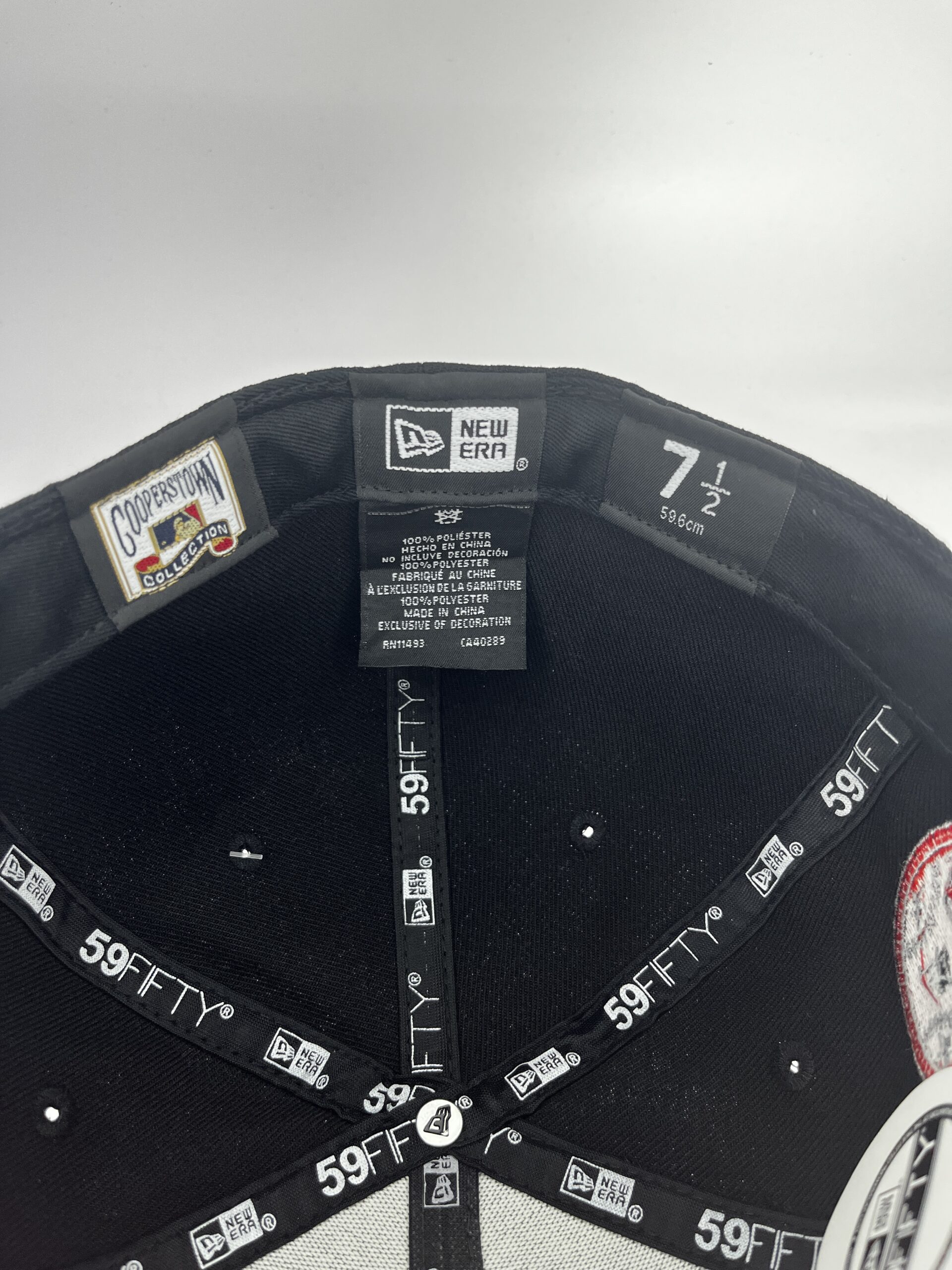 Gorra New Era 59FIFTY Los Angeles Dodgers Negra Roja Calavera Talla 7 1/2 - Image 7