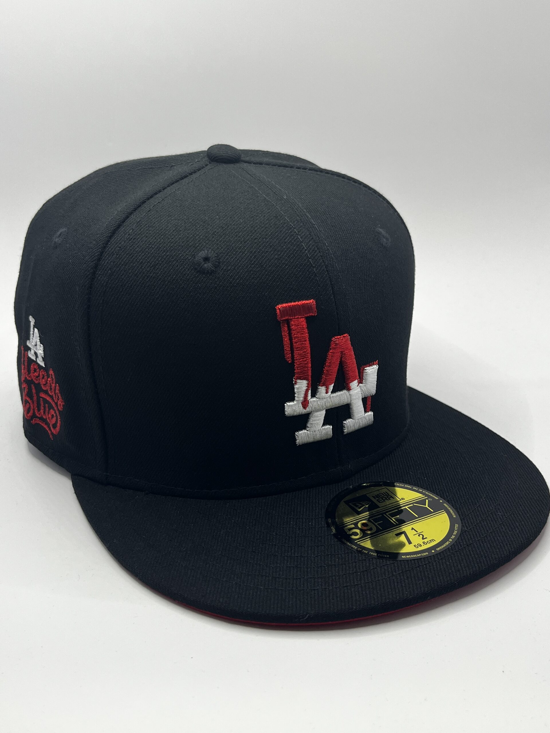 New Era 59FIFTY Los Angeles Dodgers Negra LA Drip Roja Talla 7 1/2