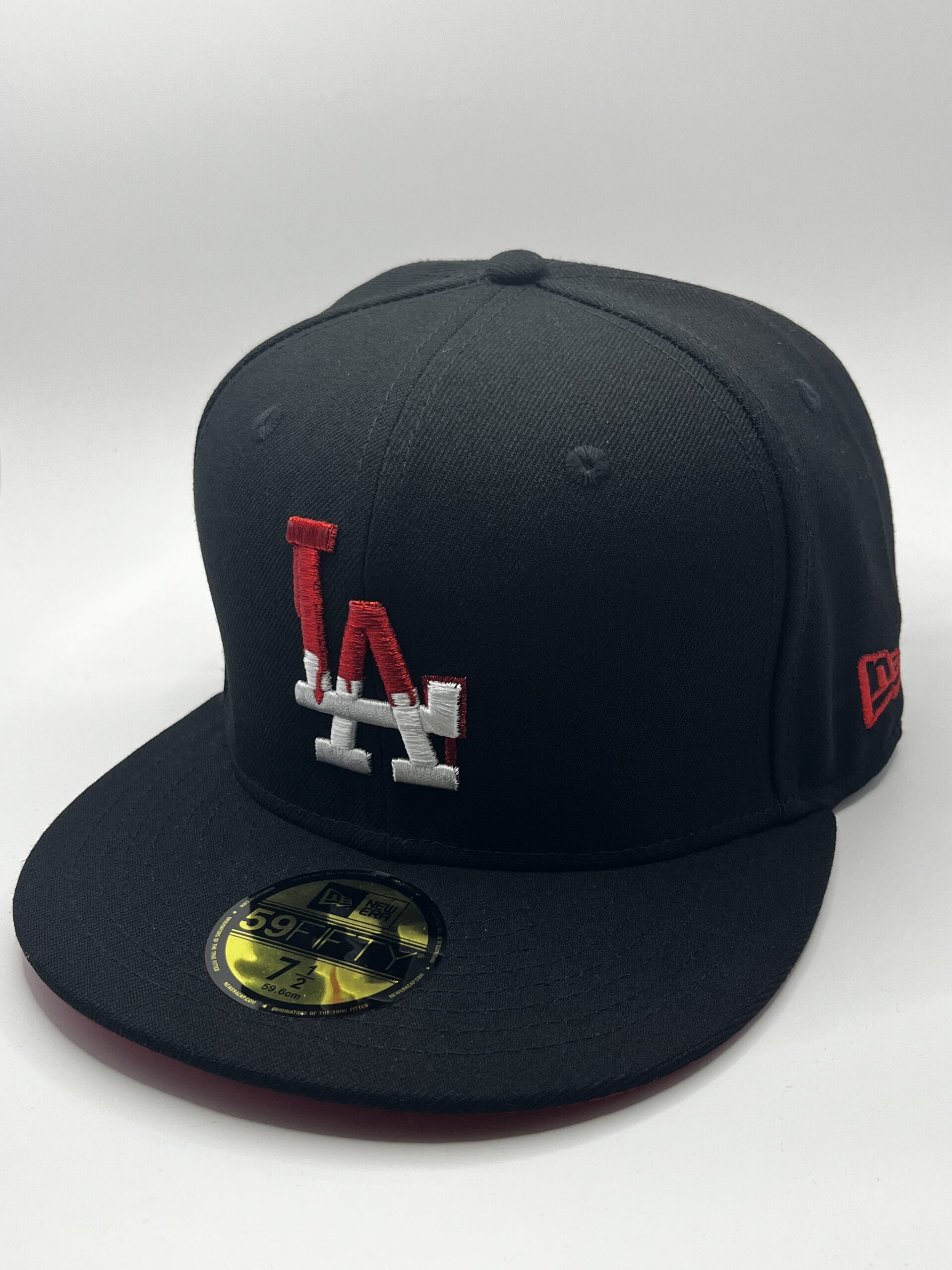 New Era 59FIFTY Los Angeles Dodgers Negra LA Drip Roja Talla 7 1/2 - Image 3