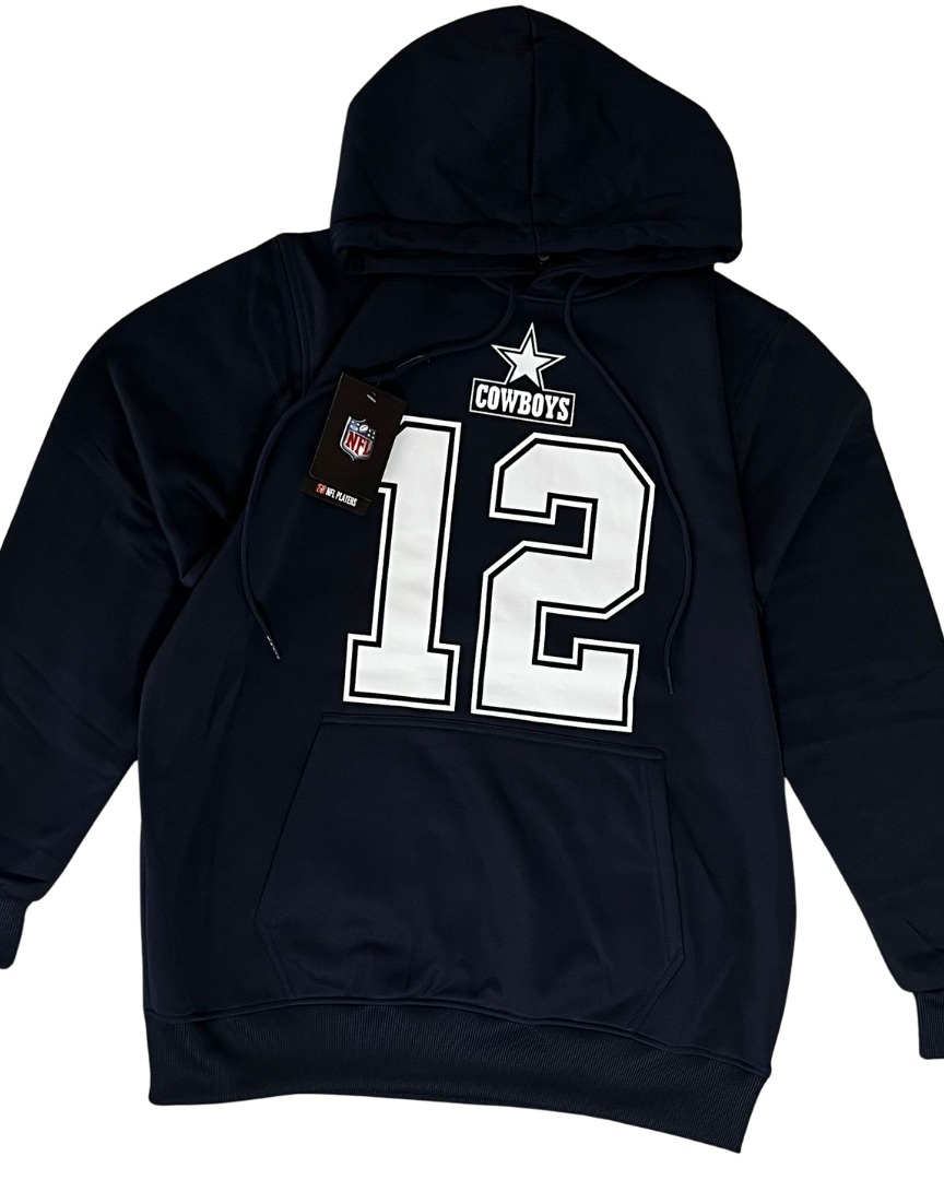 Sudadera Dallas Cowboys Azul Marino Staubach 12 con Capucha
