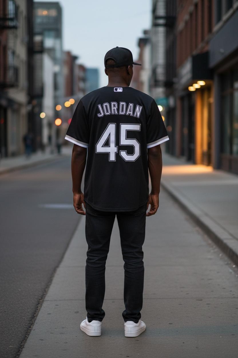Camisa Chicago White Sox Negra Jordan 45 Béisbol - Image 2
