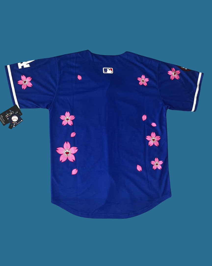 Camisa Los Angeles Dodgers Azul Tokyo Series Flores de Cerezo Béisbol - Image 2
