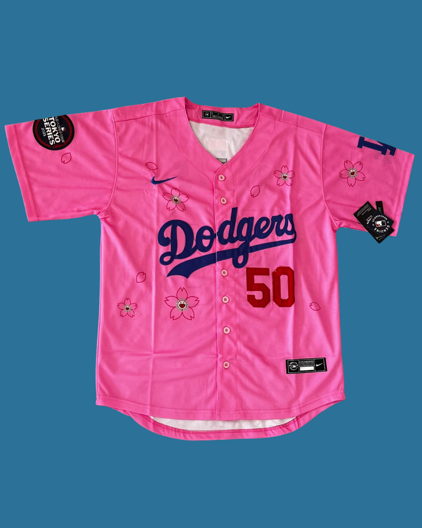 Camisa Los Angeles Dodgers Rosa Betts 50 Tokyo Series Béisbol