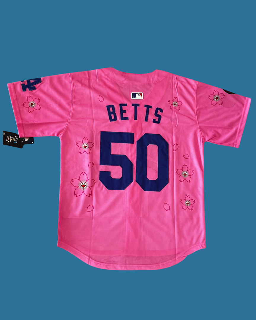 Camisa Los Angeles Dodgers Rosa Betts 50 Tokyo Series Béisbol - Image 2