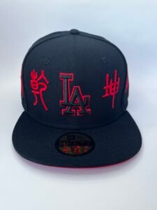 Gorra Los Angeles Dodgers Negra 59FIFTY New Era | Edición Letras Chinas 7 3/8
